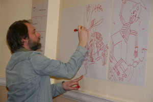 David Lucas draws Halibut.jpg - Town Hall Tales